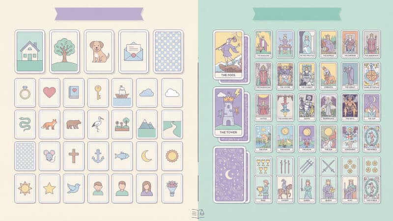 Lenormand cards vs Tarot cards comparison