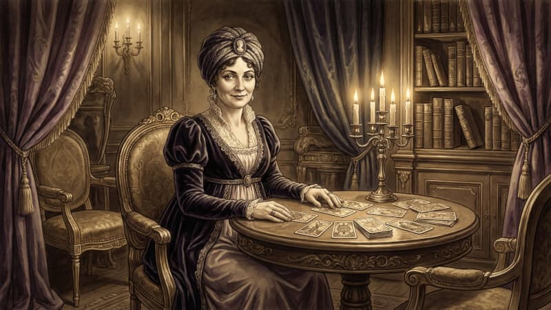 Madame Marie Anne Lenormand in her Parisian salon