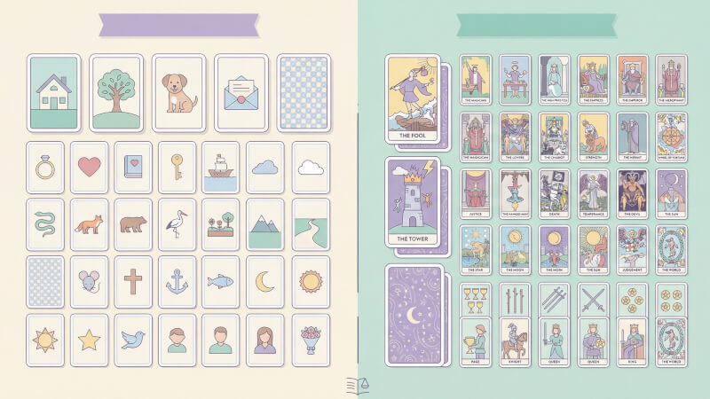 Lenormand cards vs Tarot cards comparison