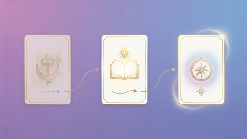 3-card Lenormand spread layout